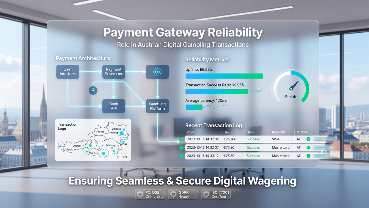 Secure payment processing dashboard used by Austrian digital gambling operators in September 2026